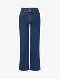 Jean taille haute coupe droite - Bleu