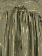 Robe élastiquée unie détail irisé - Kaki