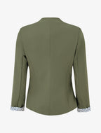 Chaqueta recta con hombreras - Caqui