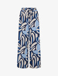 Pantalon ample imprimé graphique - Bleu