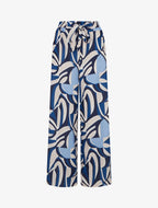 Pantalon ample imprimé graphique - Bleu