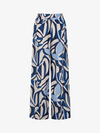 Pantalon ample imprimé graphique - Bleu