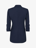 Chaqueta lisa con mangas fruncidas - Azul marino