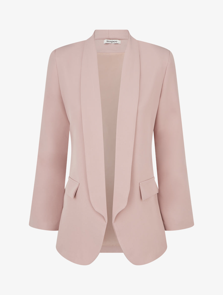 Chaqueta lisa de manga larga - Rosa antiguo