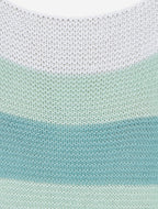 Jersey holgado a rayas con mangas 3/4 - Azul laguna