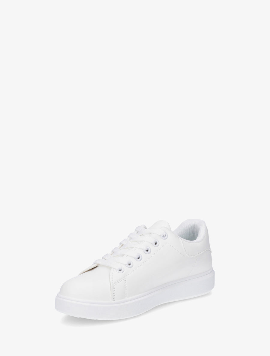 Sneakers basiques en simili - Blanc