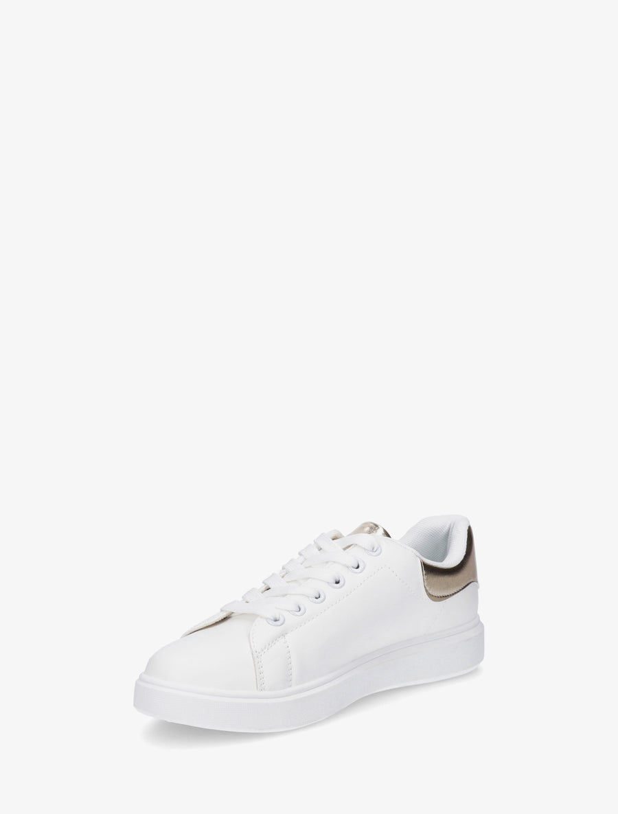 Sneakers basiques en simili - Or